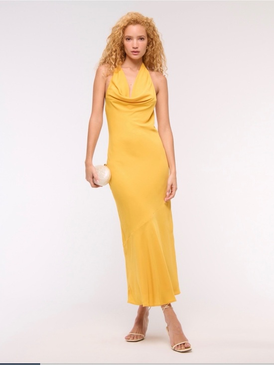 Abercrombie & Fitch Dresses & Skirts - Abercrombie & Fitch Yellow Halter Maxi Dress